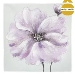 Quadro decorativo flores 48,5x48,5cm