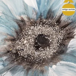 Quadro decorativo flores 48,5x48,5cm