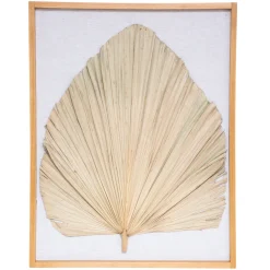 Quadro decorativo folha palmeira bege