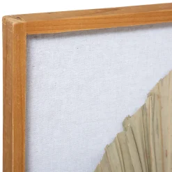 Quadro decorativo folha palmeira bege