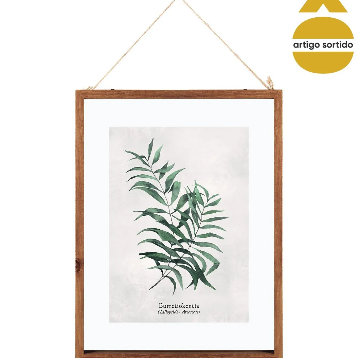 Quadro decorativo folhas 48x38cm