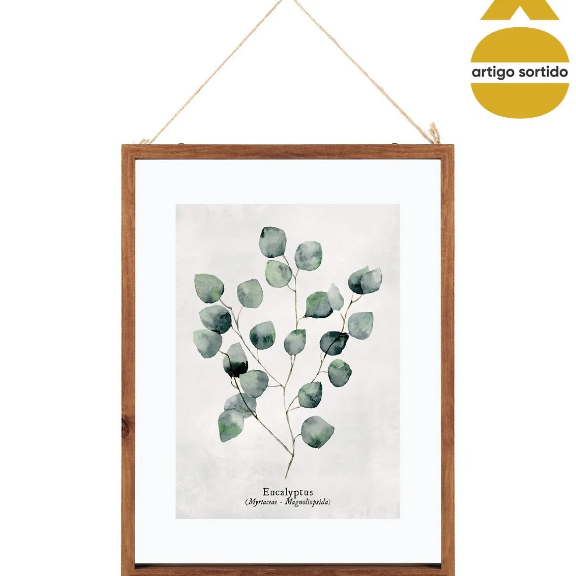 Quadro decorativo folhas 48x38cm