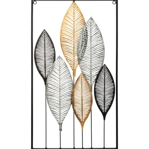 Quadro decorativo folhas 65x37cm