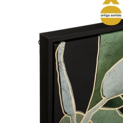 Quadro decorativo folhas selva 90x60cm