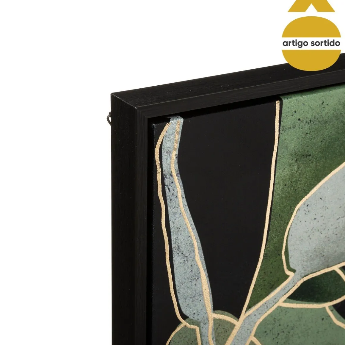 Quadro decorativo folhas selva 90x60cm