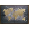 Quadro decorativo impressa mapa mundo