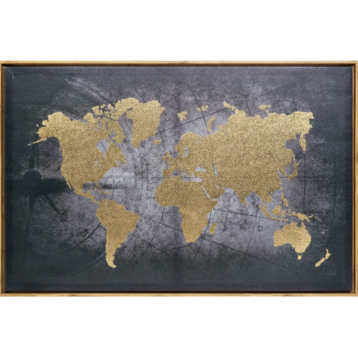 Quadro decorativo impressa mapa mundo