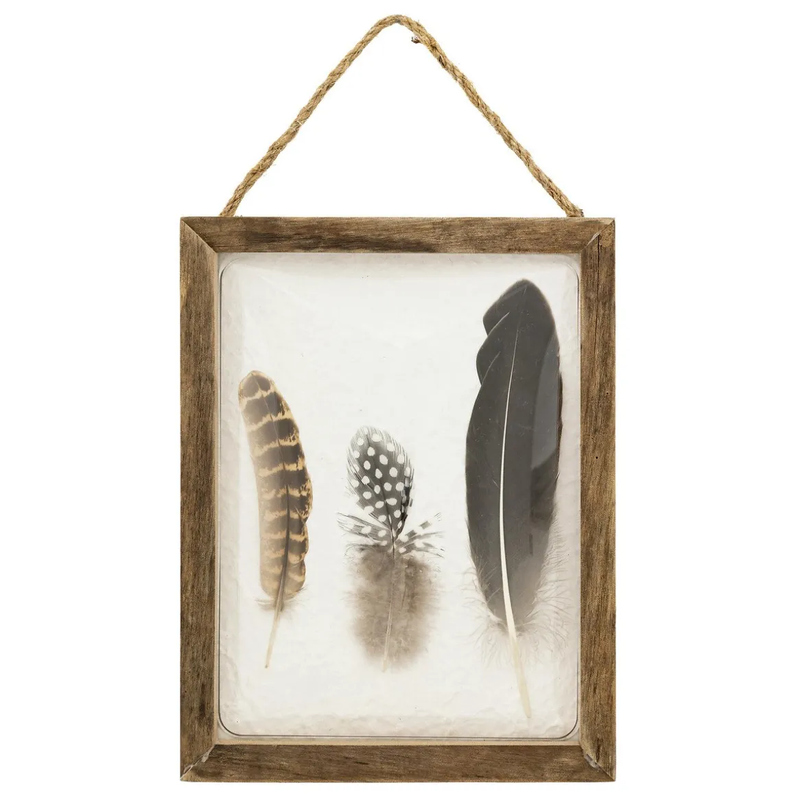Quadro decorativo JONAS plumas em mdf 34,5cm