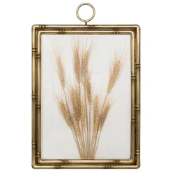 Quadro decorativo JONAS trigo em mdf e metal 47cm