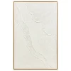 Quadro decorativo KOHANA com relevo branco