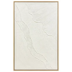 Quadro decorativo KOHANA com relevo branco