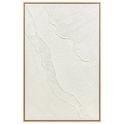 Quadro decorativo KOHANA com relevo branco