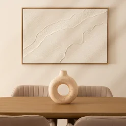 Quadro decorativo KOHANA com relevo branco