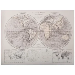 Quadro decorativo mapa mundo