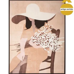 Quadro decorativo mulher 78x58cm