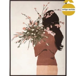 Quadro decorativo mulher 78x58cm