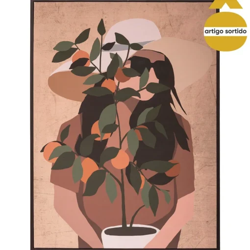 Quadro decorativo mulher 78x58cm