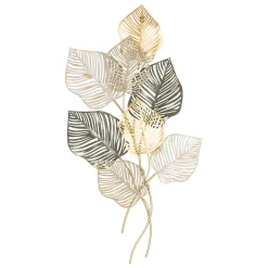 Quadro decorativo NADIA folhas em metal
