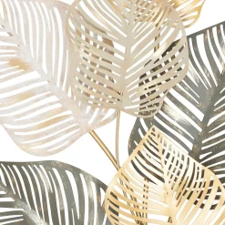 Quadro decorativo NADIA folhas em metal