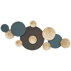 Quadro decorativo tim de metal 59x143cm