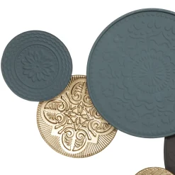 Quadro decorativo tim de metal 59x143cm