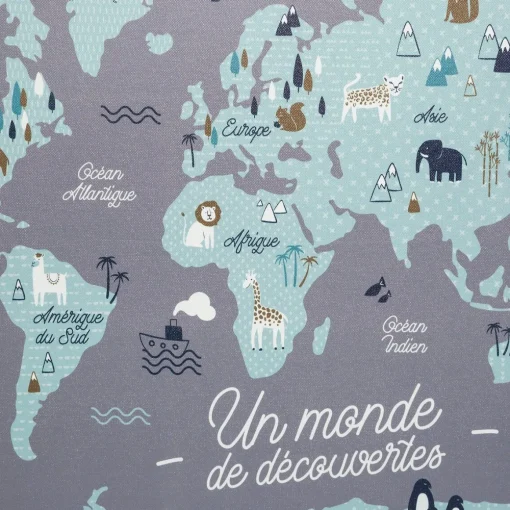Quadro mapa mundo 50x70cm