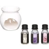 Queimador com 3 óleos aroma floral perfumado