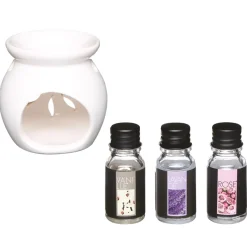 Queimador com 3 óleos aroma floral perfumado