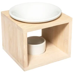 Queimador de cerâmica e bambu