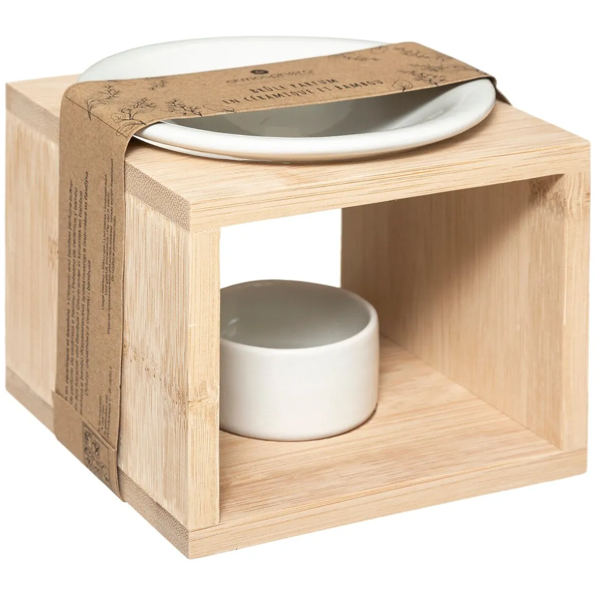 Queimador de cerâmica e bambu