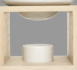 Queimador de cerâmica e bambu