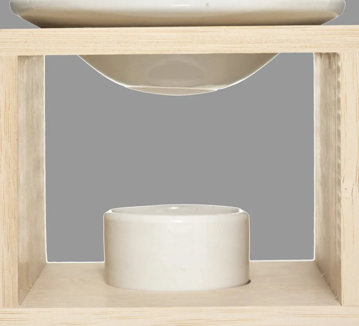 Queimador de cerâmica e bambu