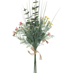 Ramo de eucalipto com flores 68cm