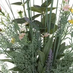 Ramo de eucalipto com flores 68cm