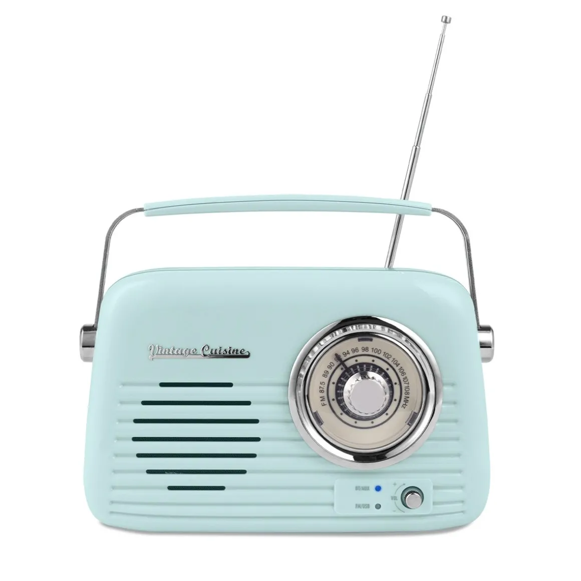 Rádio VINTAGE CUISINE menta com bluetooth