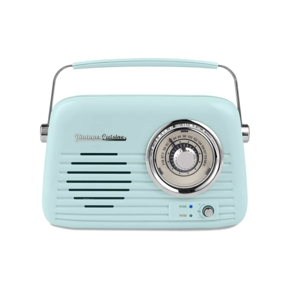 Rádio VINTAGE CUISINE menta com bluetooth