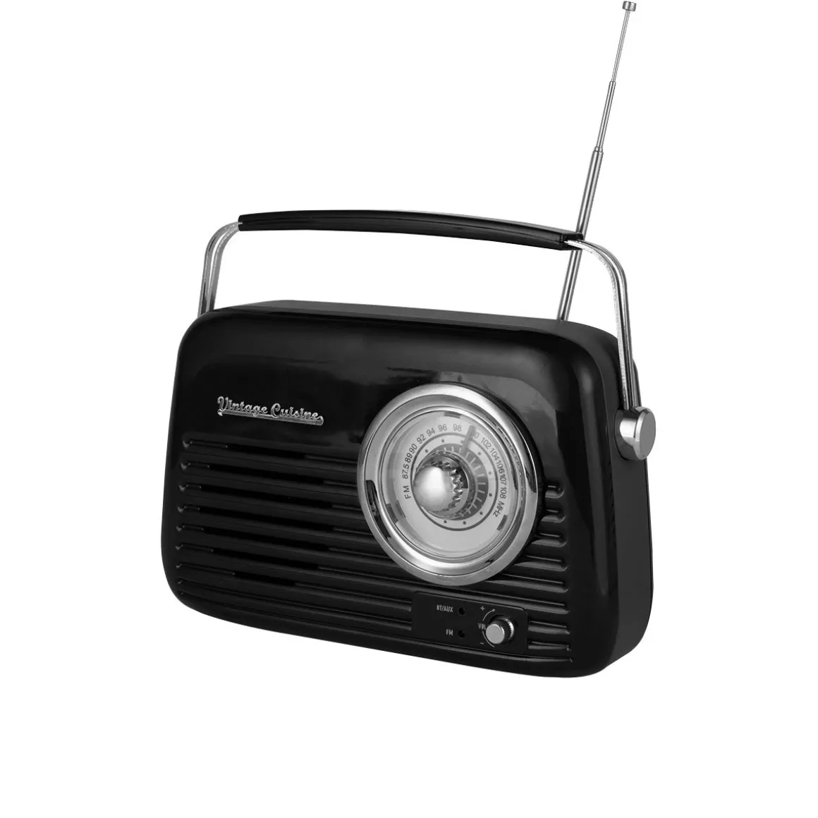 Rádio VINTAGE CUISINE preta com bluetooth