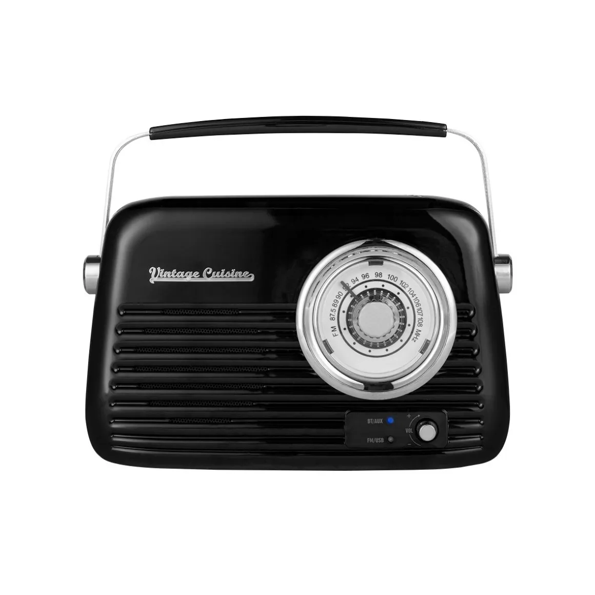 Rádio VINTAGE CUISINE preta com bluetooth