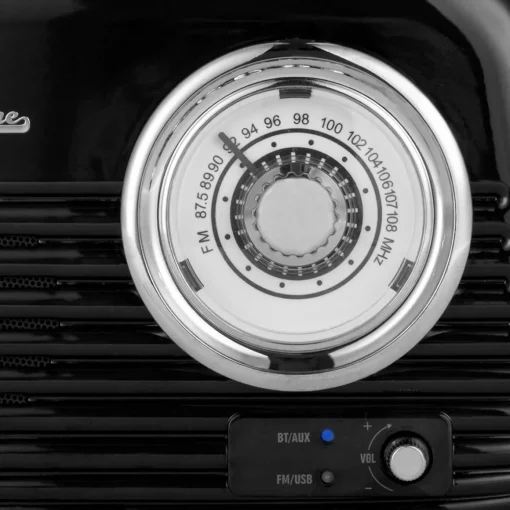 Rádio VINTAGE CUISINE preta com bluetooth