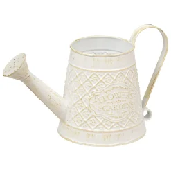 Regador TINO em metal branco 27x14x16,5cm