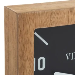 Relógio de mesa castanho em mdf