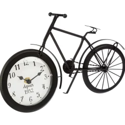 Relógio de mesa decorativo bicicleta preta