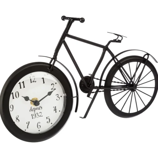 Relógio de mesa decorativo bicicleta preta