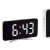 Relógio de mesa digital usb branco