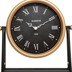 Relógio de mesa LUCA preto e dourado