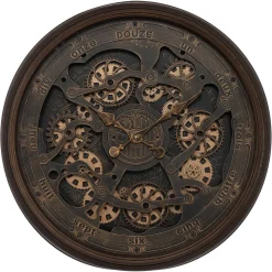 Relógio de parede alban meca castanho 76cm