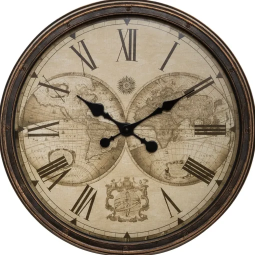 Relógio de parede decoração mundo 51cm