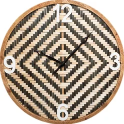 Relógio de parede em bambu 63cm