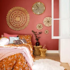 Relógio de parede em bambu 63cm