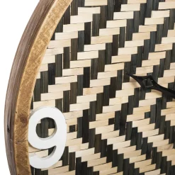 Relógio de parede em bambu 63cm